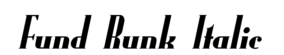 Fund Runk Italic cкачати шрифт безкоштовно